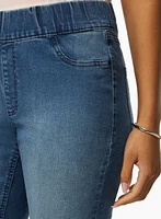 Capri en denim avec ourlets à revers