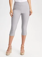 Pull-On Slit Detail Capris