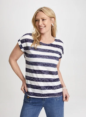 Striped Short Sleeve Top