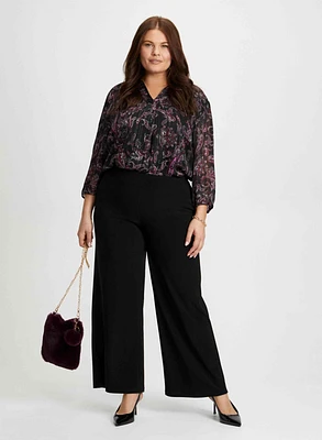 Wide Leg Pants & Paisley Print Top