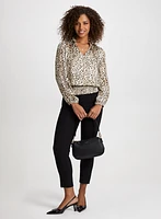 Printed Satin Blouse & City Fit Pants