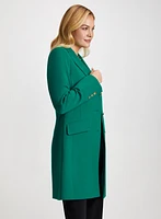 Button Front Tricotine Coat