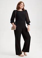 Olivia Pull-On Wide-Leg Pants