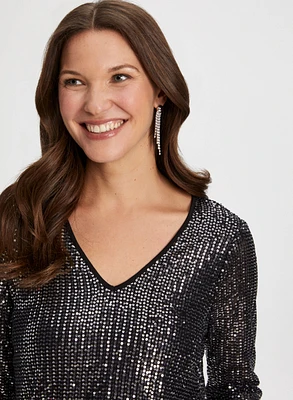 Sequin Long Sleeve Top