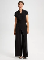 V-Neck Wide Leg Jumpsuit