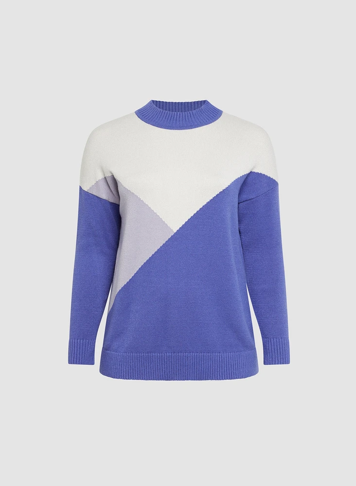 Three Tone Colour Block Sweater