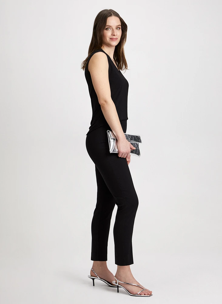 Slim Leg Pull-on Bengaline Pants