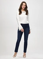 Tiered Sleeve Top & Pull-On Jeans