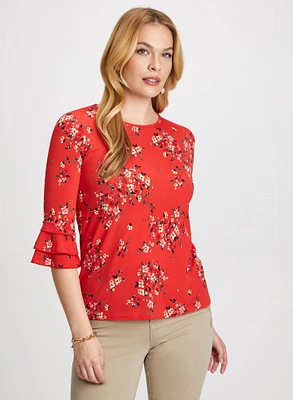 Floral 3/4 Sleeve Top