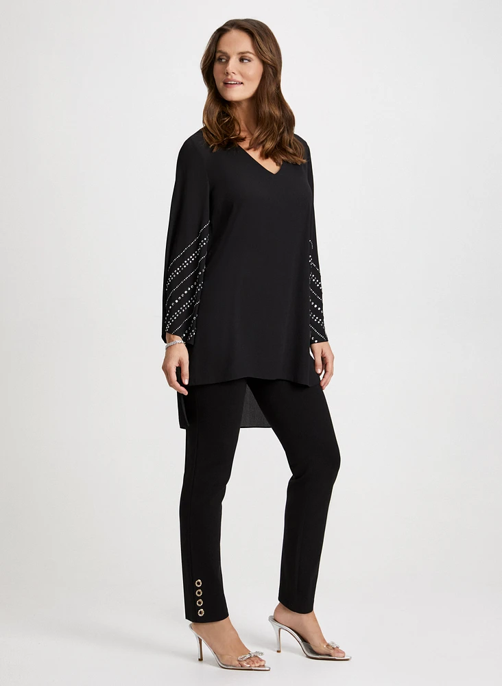 Rhinestone-Studded Tunic & Pants