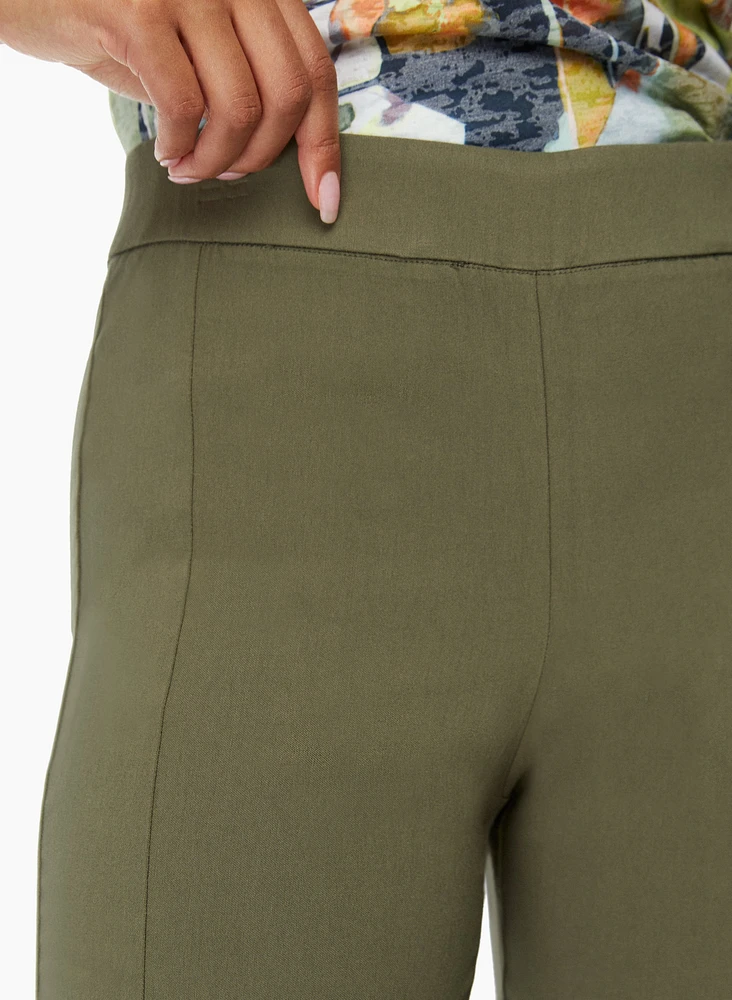 Pull-On Side Slit Capris