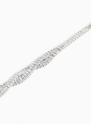 Twisted Cubic Zirconia Tennis Bracelet