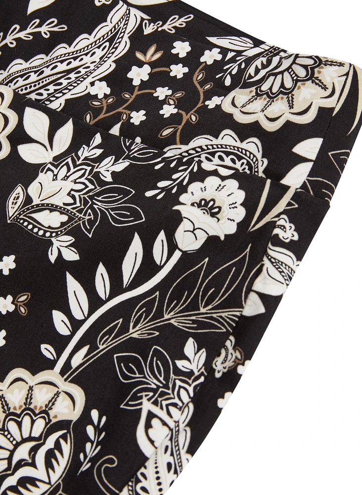 Pantalon motif cachemire à enfiler