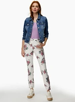 Floral Print Slim Leg Jeans