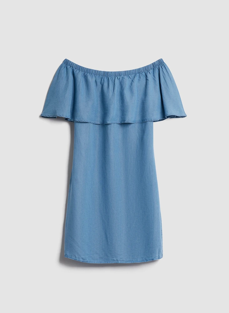 Tencel Off The Shoulder Dress