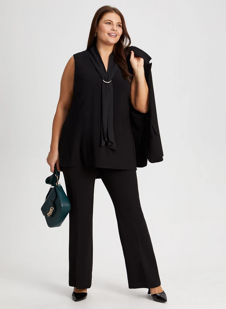 Short Blazer & Wide Leg Pants