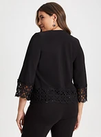 Open Front Lace Trim Top