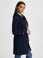 Button Front Tricotine Coat
