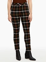 Charlie B - Plaid Print Pull-On Pants