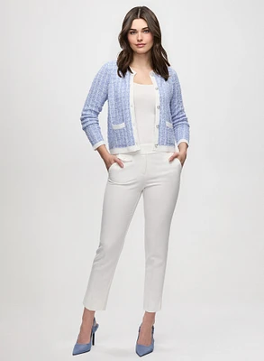 Cardigan en tissu bouclé et pantalon longueur cheville