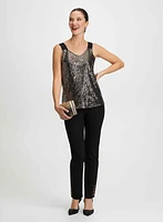 Sequinned Cami & Slim Leg Pants