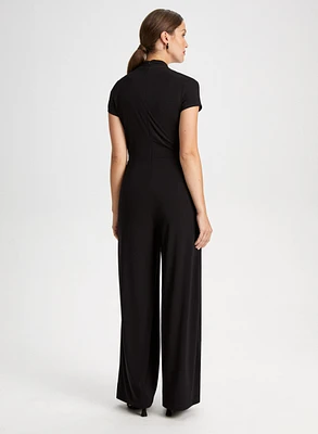 V-Neck Wide Leg Jumpsuit