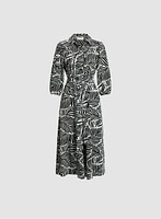 Robe-chemisier à palmiers