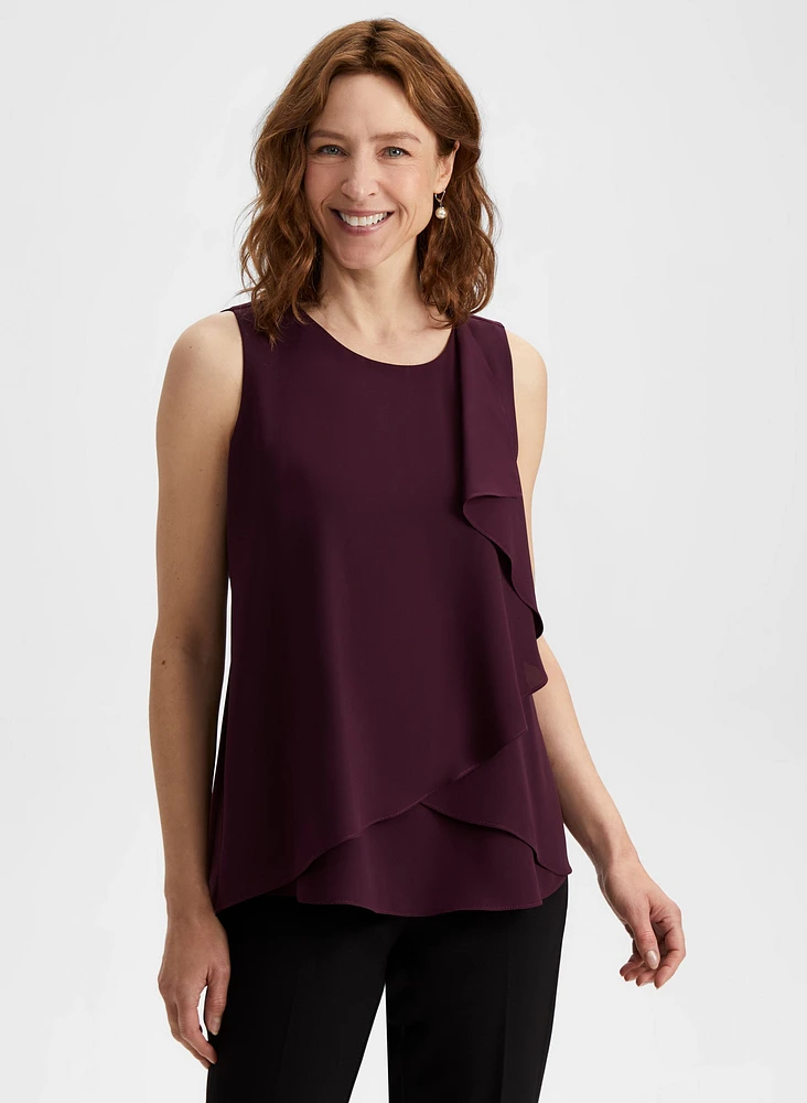 Layered Sleeveless Blouse