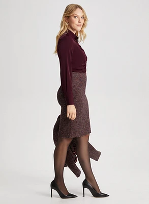 Bouclé Pencil Skirt