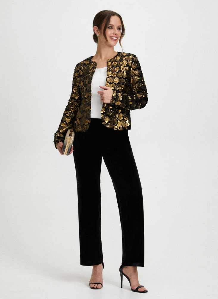 Veste à sequins et pantalon en velours