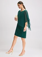 Lace & Sequin Poncho Dress