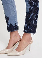 Embroidered Slim Leg Jeans