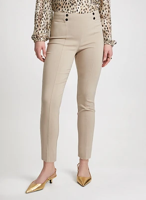 Pantalon jambe étroite en bengaline à enfiler