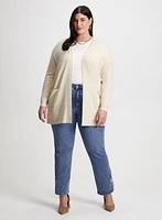 Medium-Length Cardigan & Straight Leg Jeans