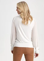 Boat Neck Long Sleeve Top