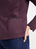 Veste en faux suède à poches