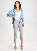Pull-On Slit Detail Capris