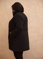 Stretch Wool Blend Coat