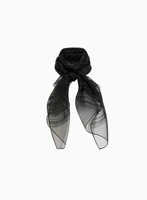 Metallic Stripe Detail Scarf