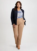 Blouse imprimée à volants