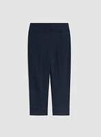 Pull-On Slit Detail Capris