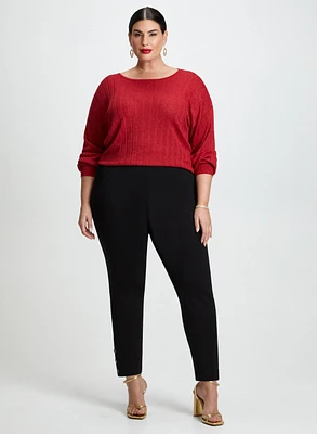 Pull léger en tricot et pantalon à jambe droite