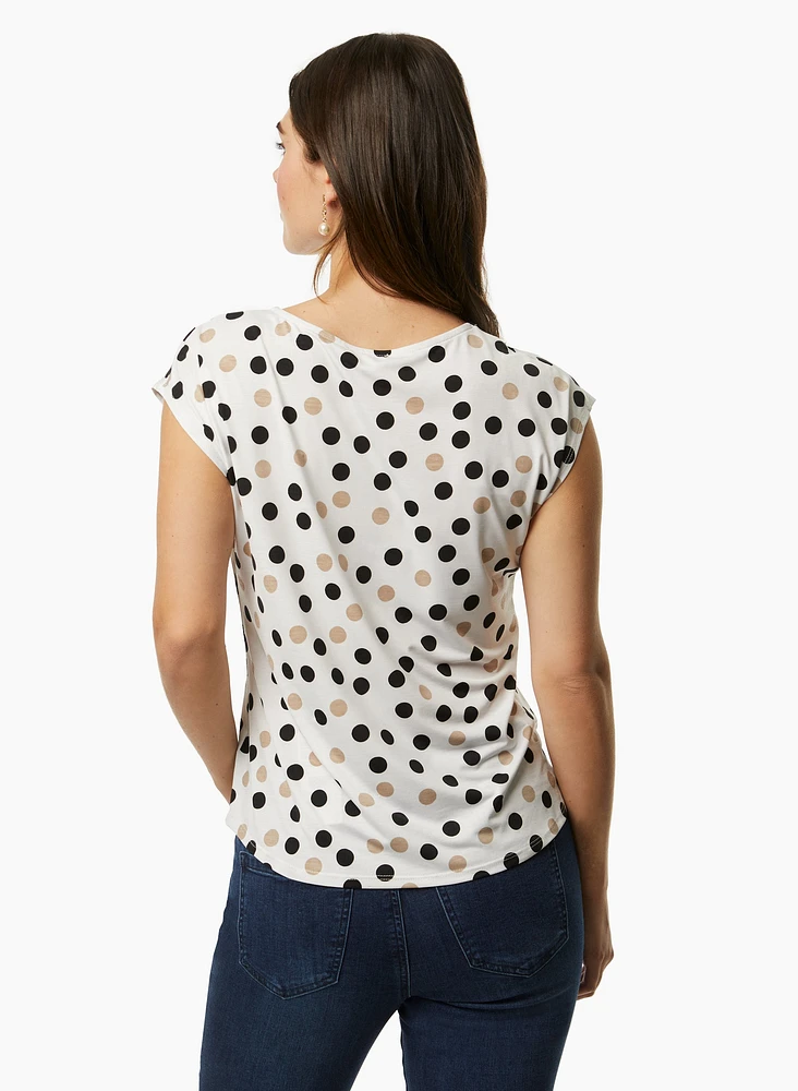 Polka Dot Print Top