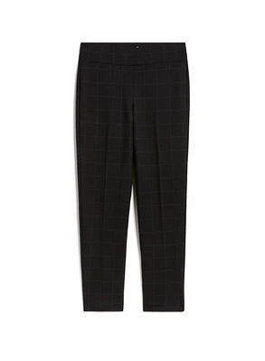 Checkered Print Pull-On Pants