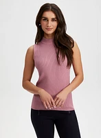 Sleeveless Mock Neck Sweater