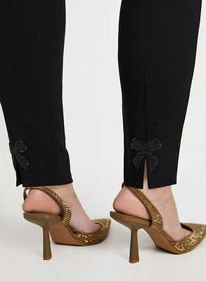 Bow Detail Slim Leg Pants