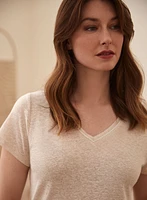 T-shirt basique à encolure en V