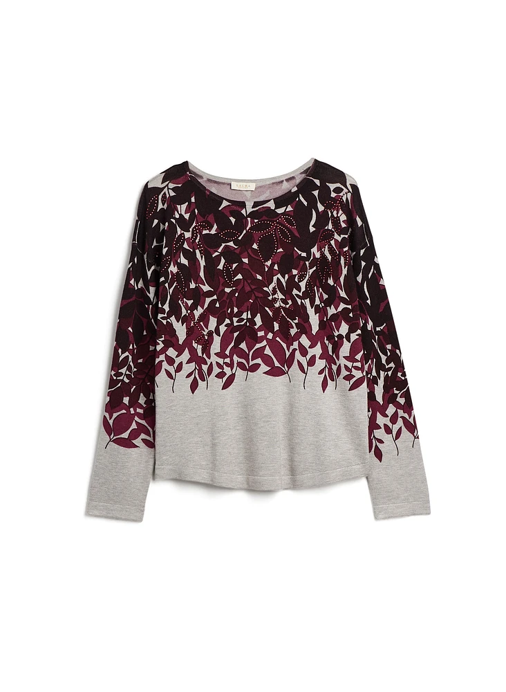 Leaf Print Sweater