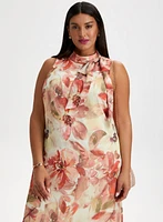 Rose Print Sleeveless Dress