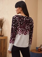 Leaf Print Sweater